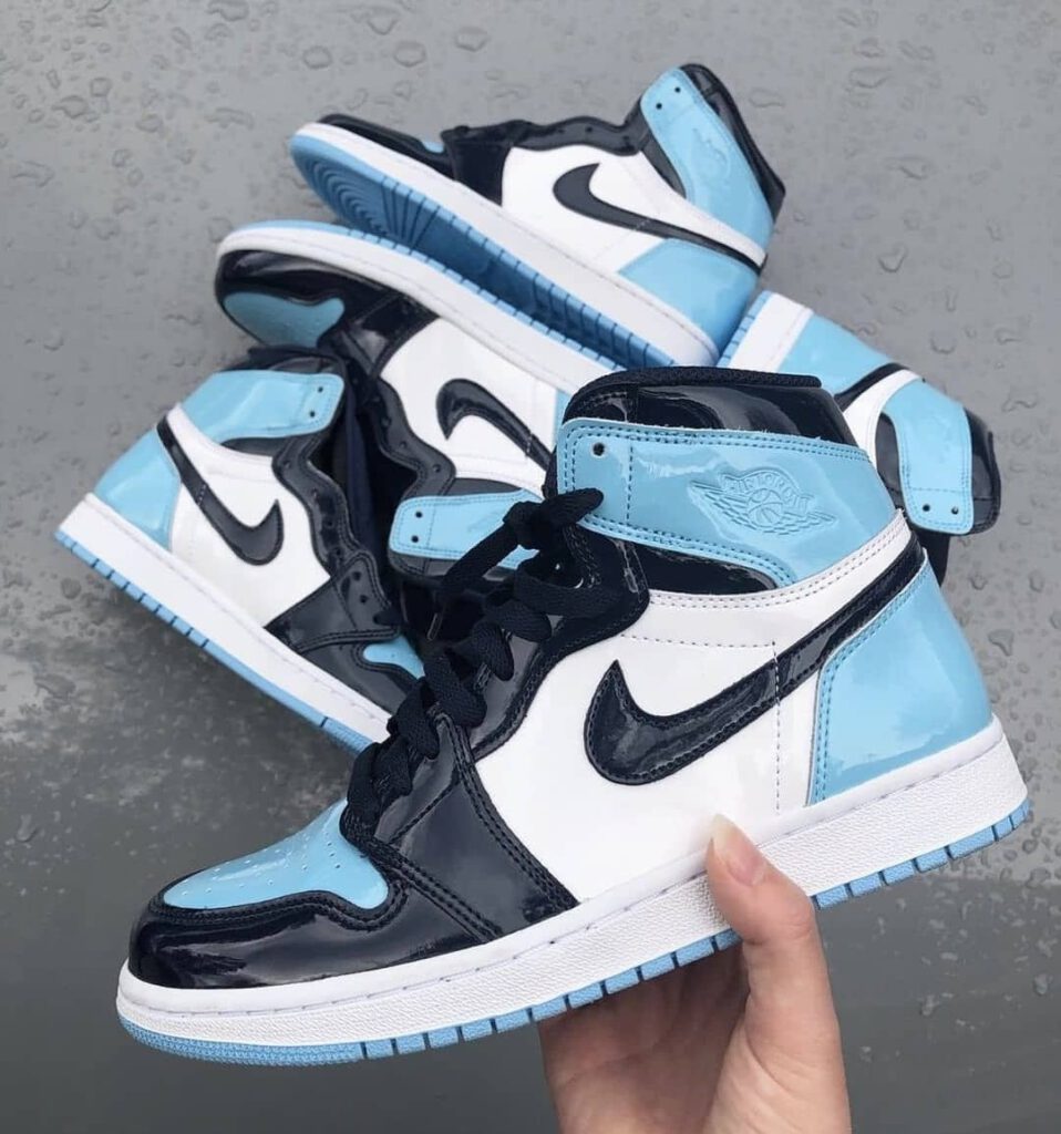 nike jordan retro 1 unc patent