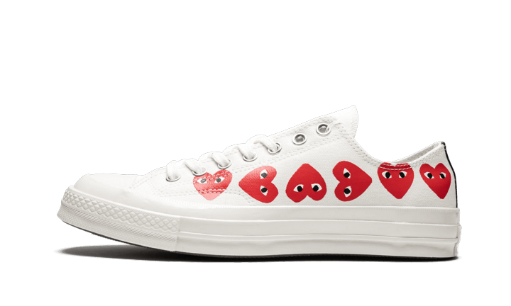 converse chuck taylor all star 70s ox comme des garcons play multi heart white graal spotter